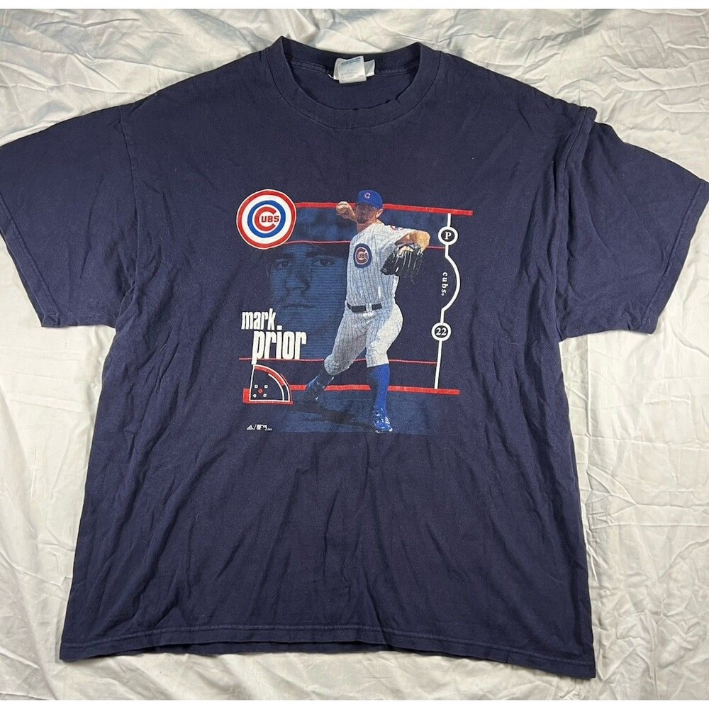 Adidas Mark Prior Cubs T Shirt Xl Vintage Baseball T